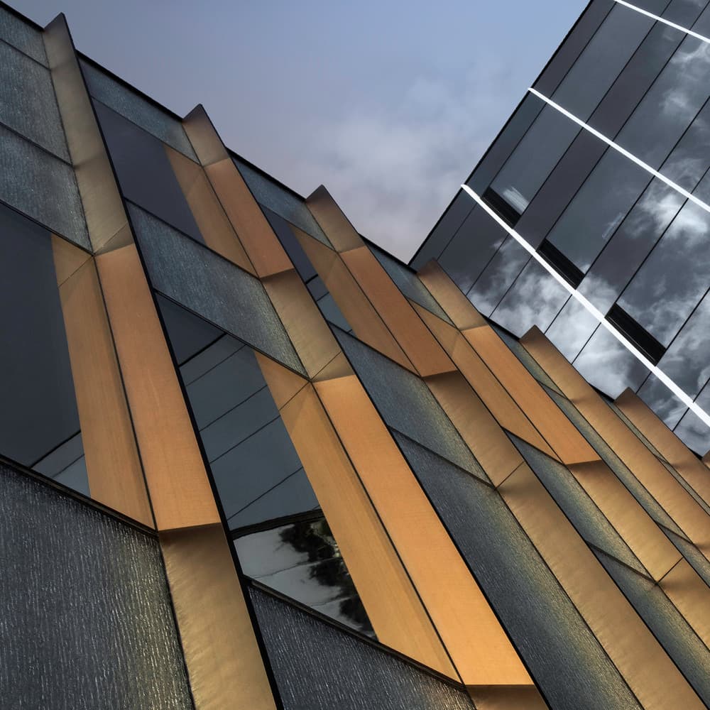 Modern Geometric Facade by Gilbert Claes — canvas wall art