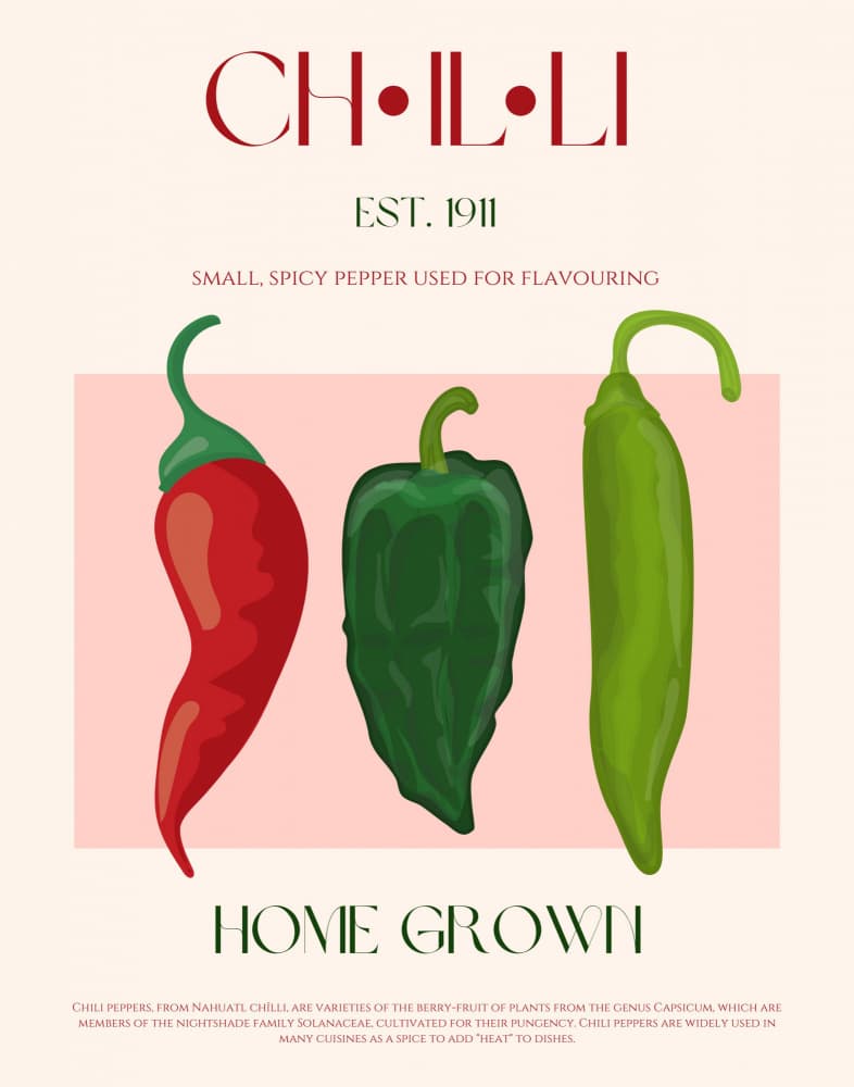 Homegrown Chili Peppers by Nazma Khokhar — canvas wall art