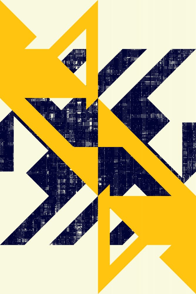 Dynamic Arrow Geometry by Petr Strnad — canvas wall art