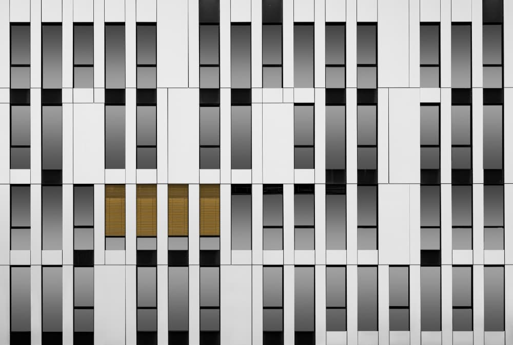 Geometric Gold Facade by Roland M Schwerdtfeger — canvas wall art