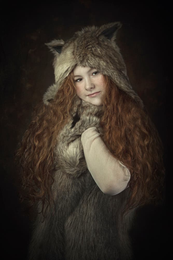 Fairytale Wolf Child by Carola Kayen-Mouthaan — canvas wall art