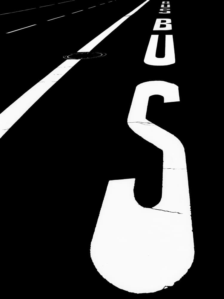 Bus Lane Perspective by Klaus Lenzen — canvas wall art