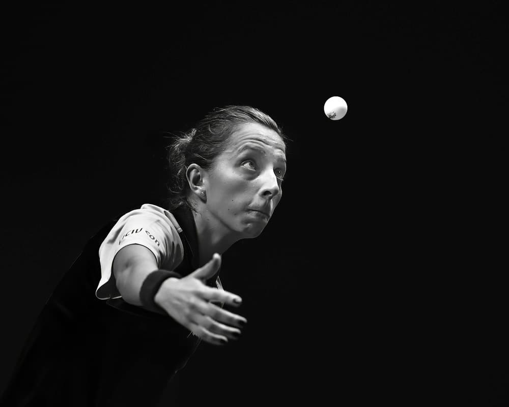 Table Tennis Focus by Rob Li — canvas wall art