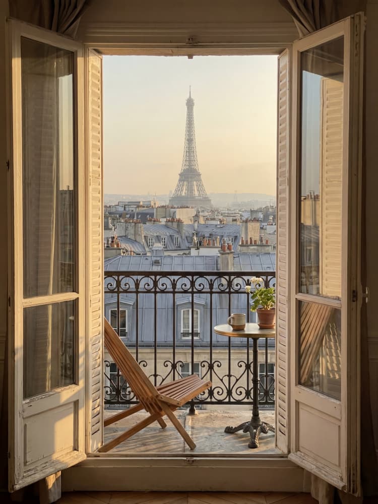 Paris Balcony Eiffel View by Andreas Magnusson — canvas wall art