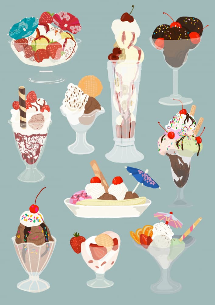 Sundae A1 by Hanna Melin — canvas wall art