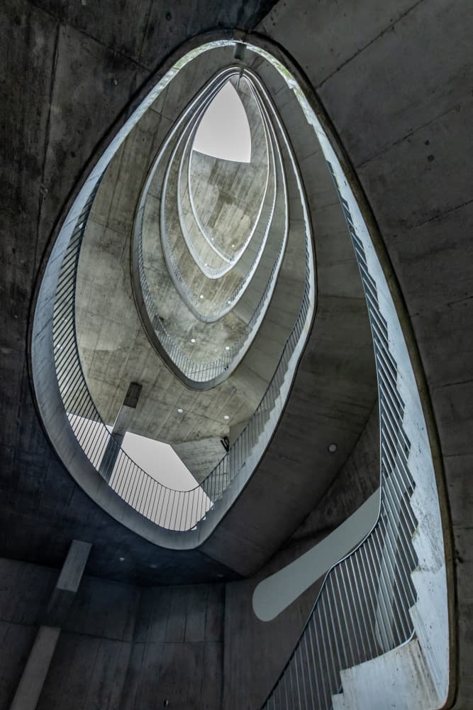 Concrete Spiral Ascent by Franco Tessarolo — canvas wall art