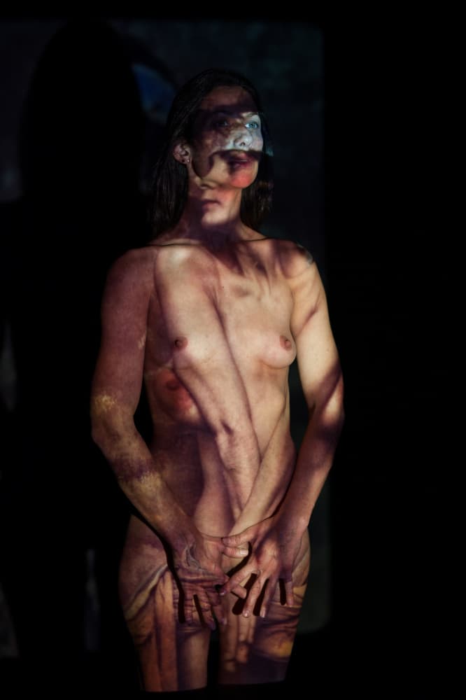 Surreal Body Projection by Offer Ellbogen — canvas wall art