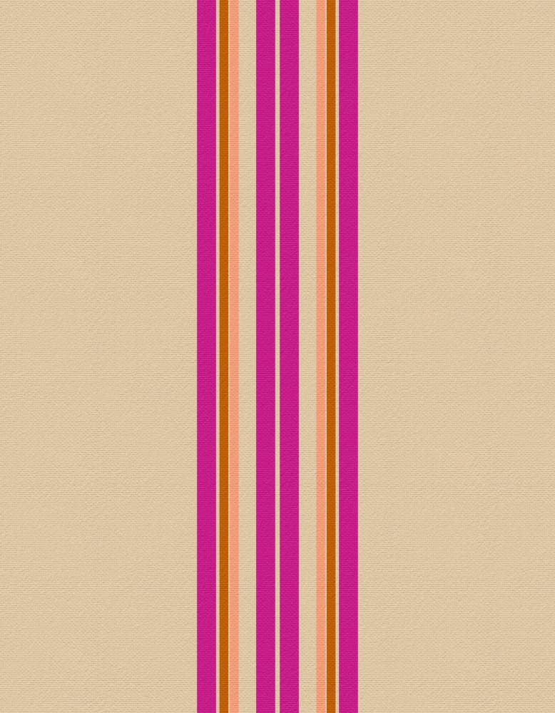 Fuchsia Orange Vertical Stripes by Josie George — canvas wall art