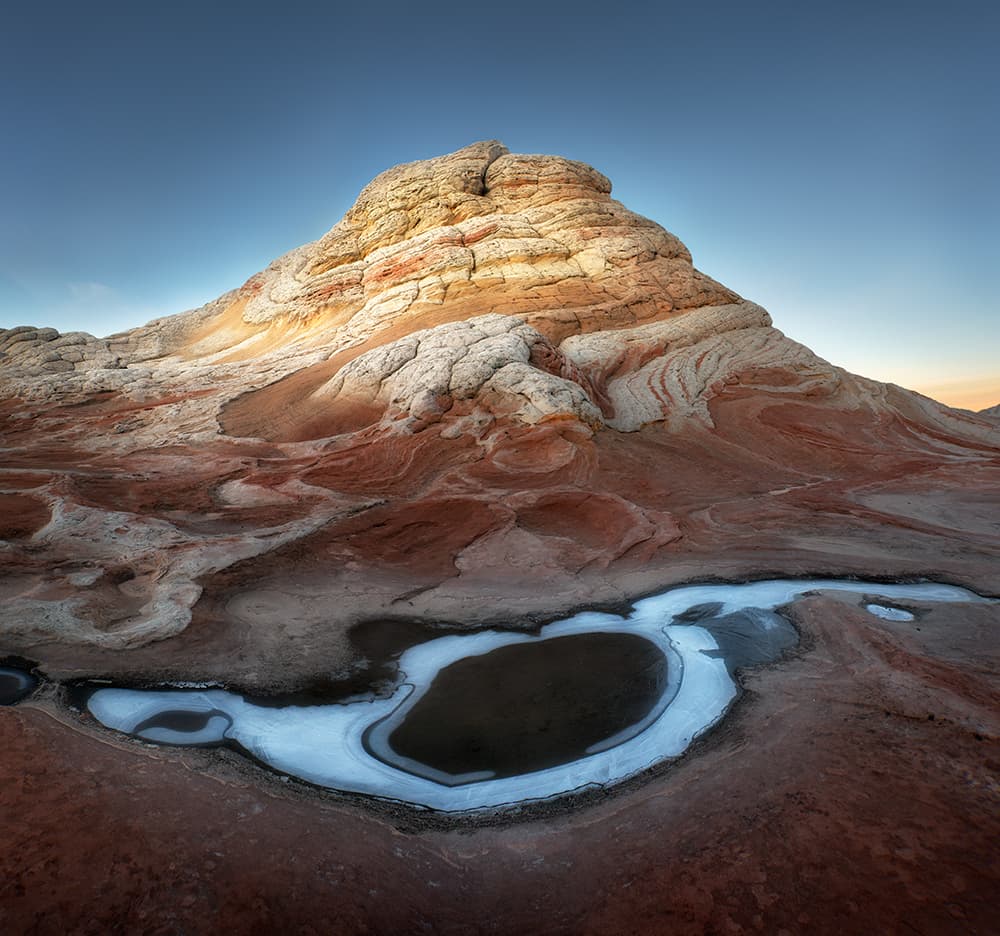 White Rock Desert Frozen Pools by Shenshen Dou — canvas wall art