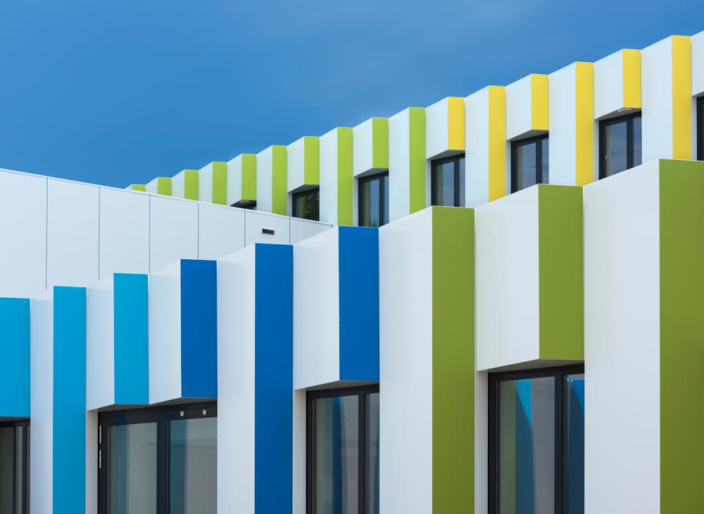 Colorful Building Facade by Greetje van Son — canvas wall art