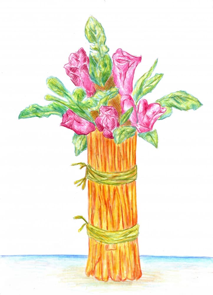 Rustic Vase Pink Flowers by Kulik — canvas wall art