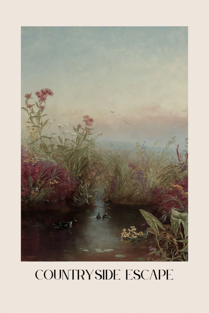 Serene Countryside Pond by The Art Concept — canvas wall art