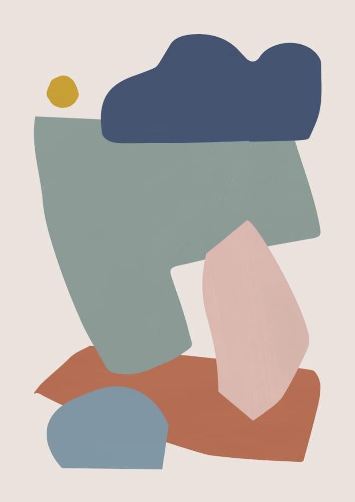 Abstract Stacked Shapes by Orara Studio — canvas wall art