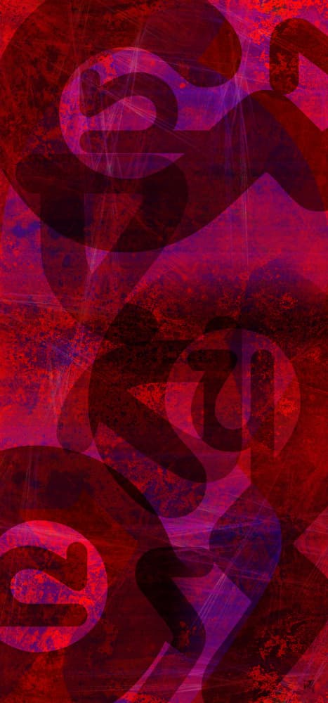 Deep Red Abstract Symbols by Osvaldo Russo — canvas wall art