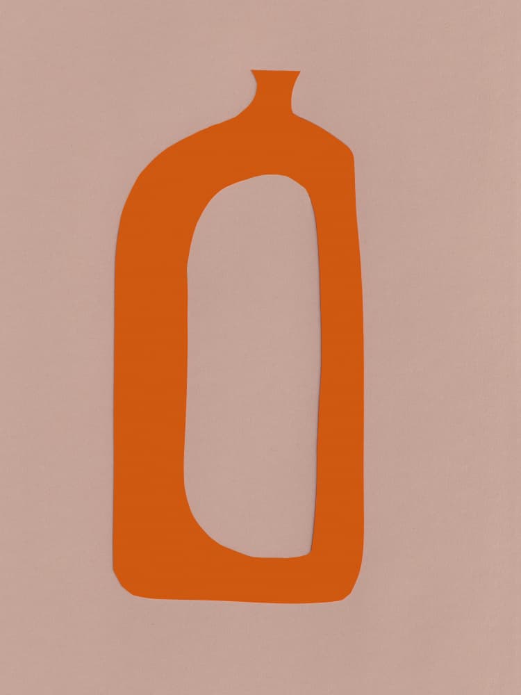 Organic Minimalist Vase by Bronwyn Baker — canvas wall art
