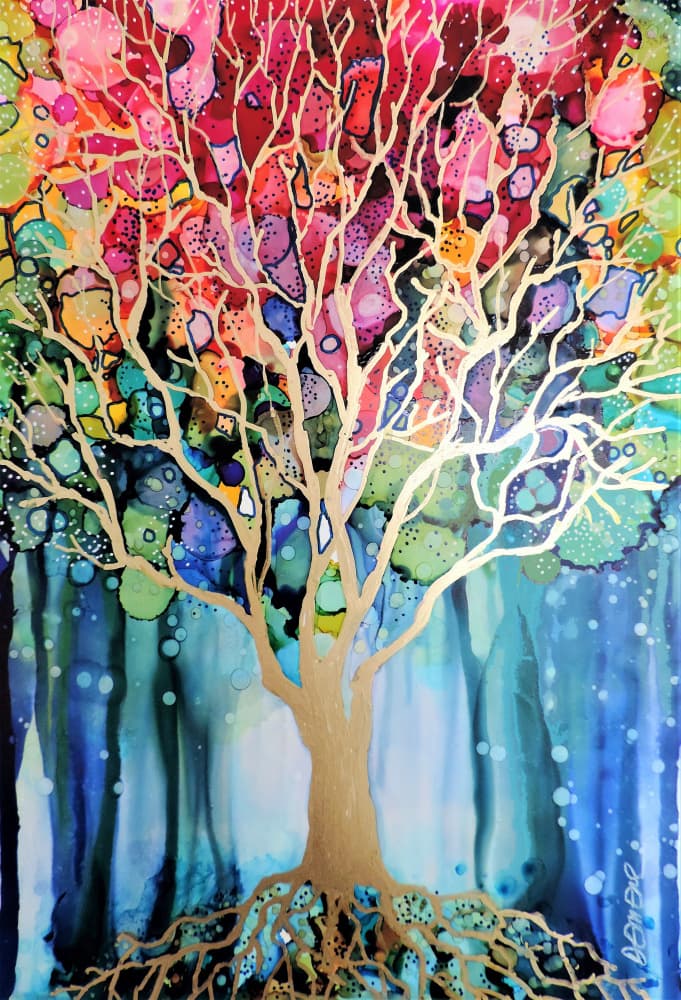 Colorful Tree Of Life by Sylvie Demers — canvas wall art