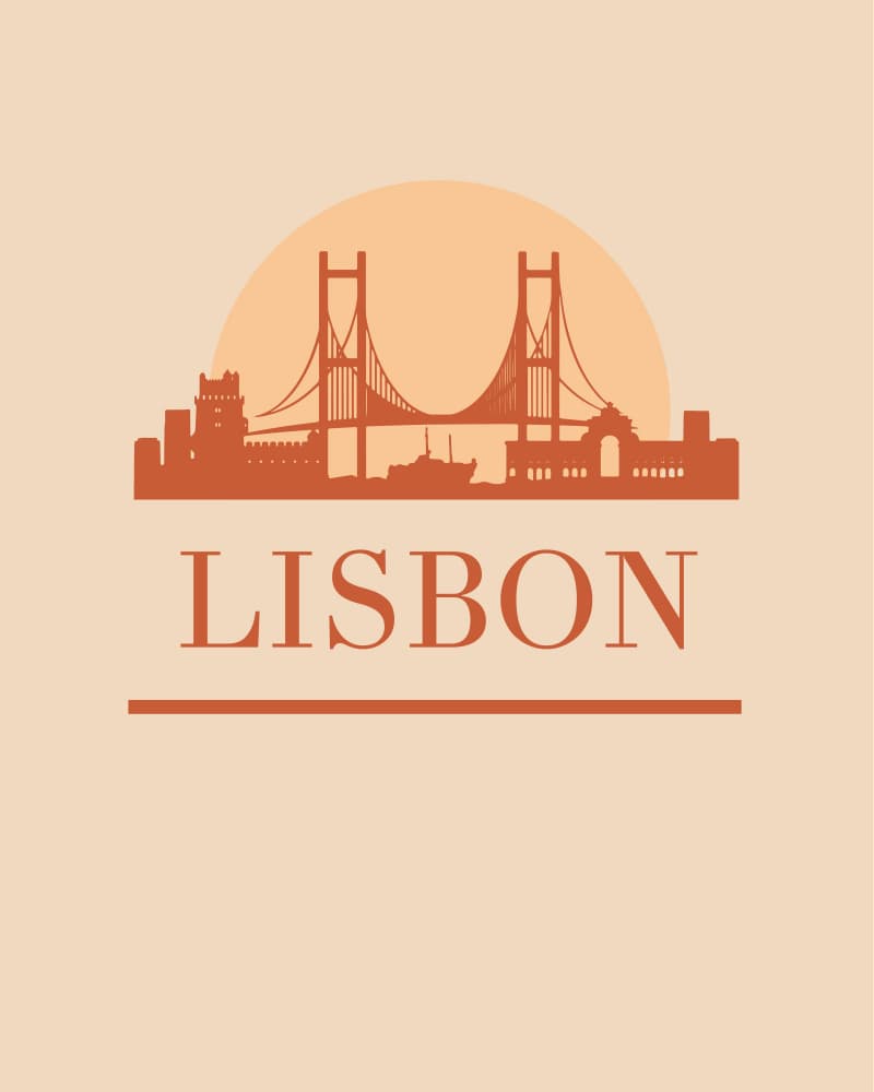 Lisbon Sunset Silhouette by Emiliano Deificus — canvas wall art