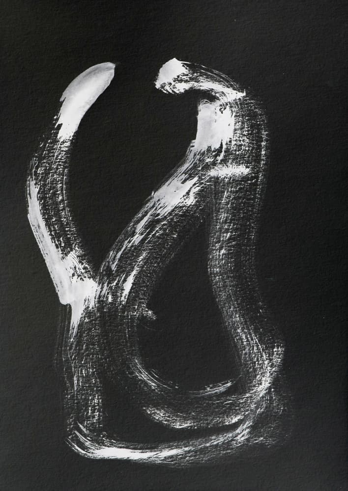 Abstract White Embrace by Santhosh ch — canvas wall art