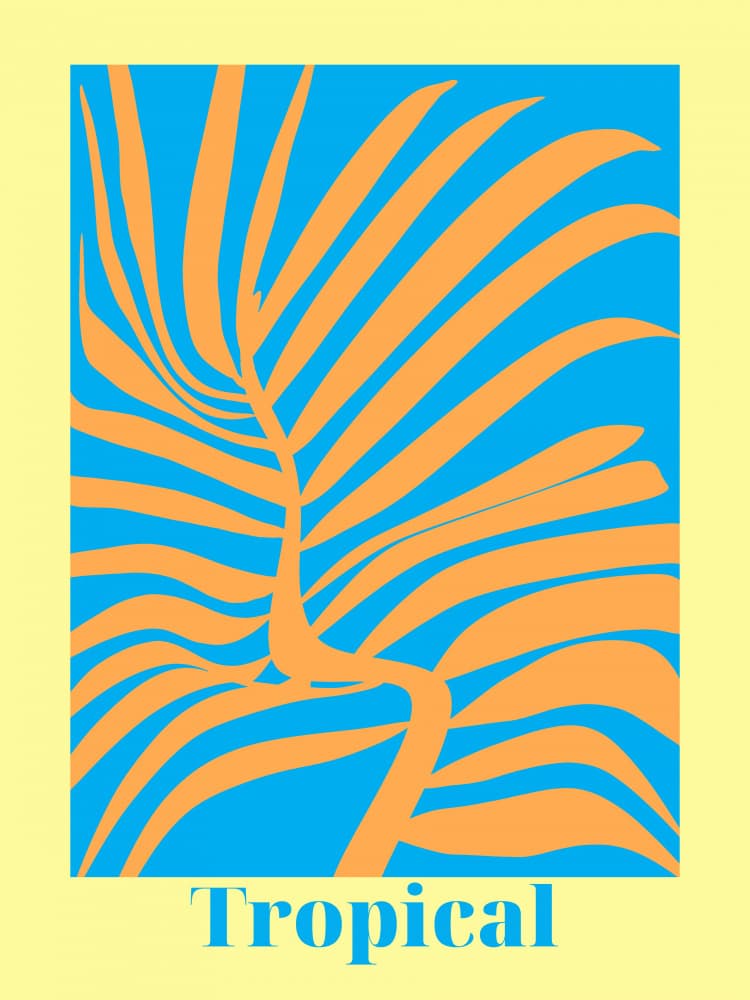 Vibrant Tropical Palm by Little Dean — canvas wall art