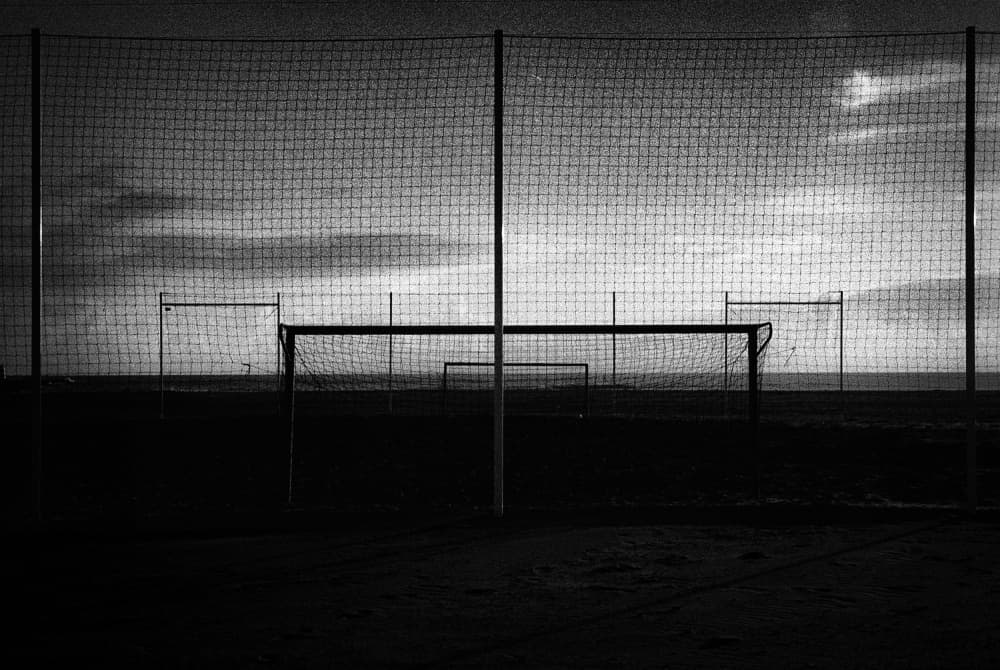 Dark Soccer Goals by Paulo Abrantes — canvas wall art