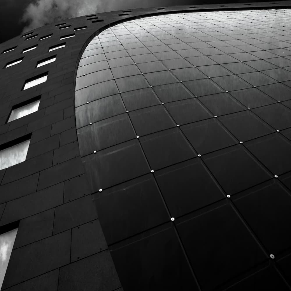 Curved Glass Facade by Gilbert Claes — canvas wall art