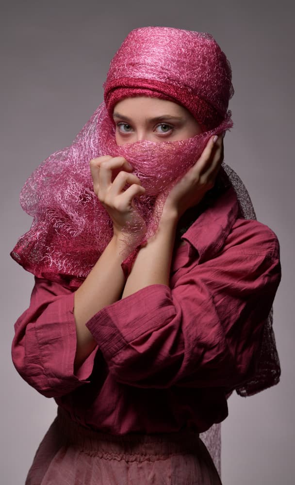 Mysterious Pink Veil by Yoram GIL — canvas wall art