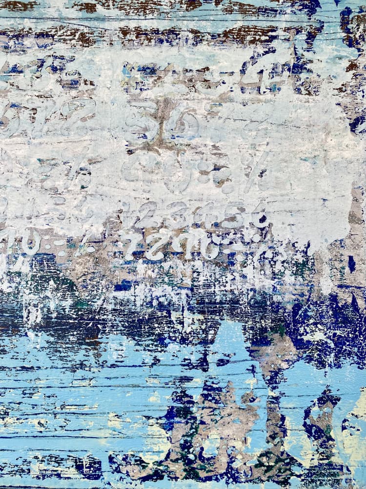 Distressed Blue Texture by Berit Pihl — canvas wall art