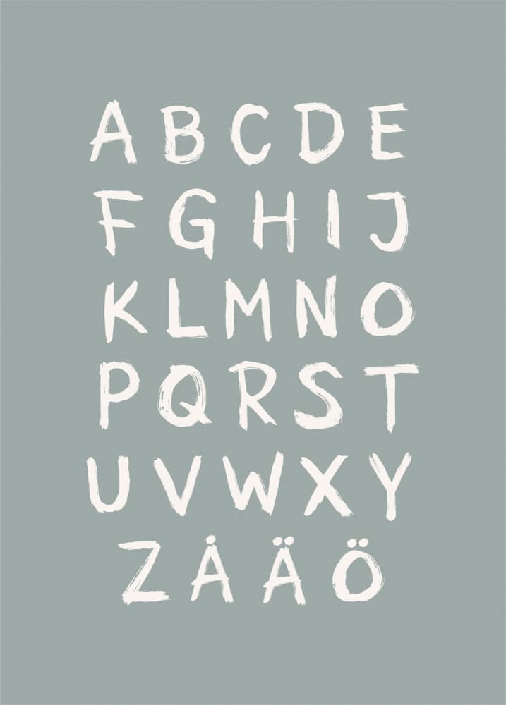 Nordic Alphabet Letters by Aminah Eleonora — canvas wall art