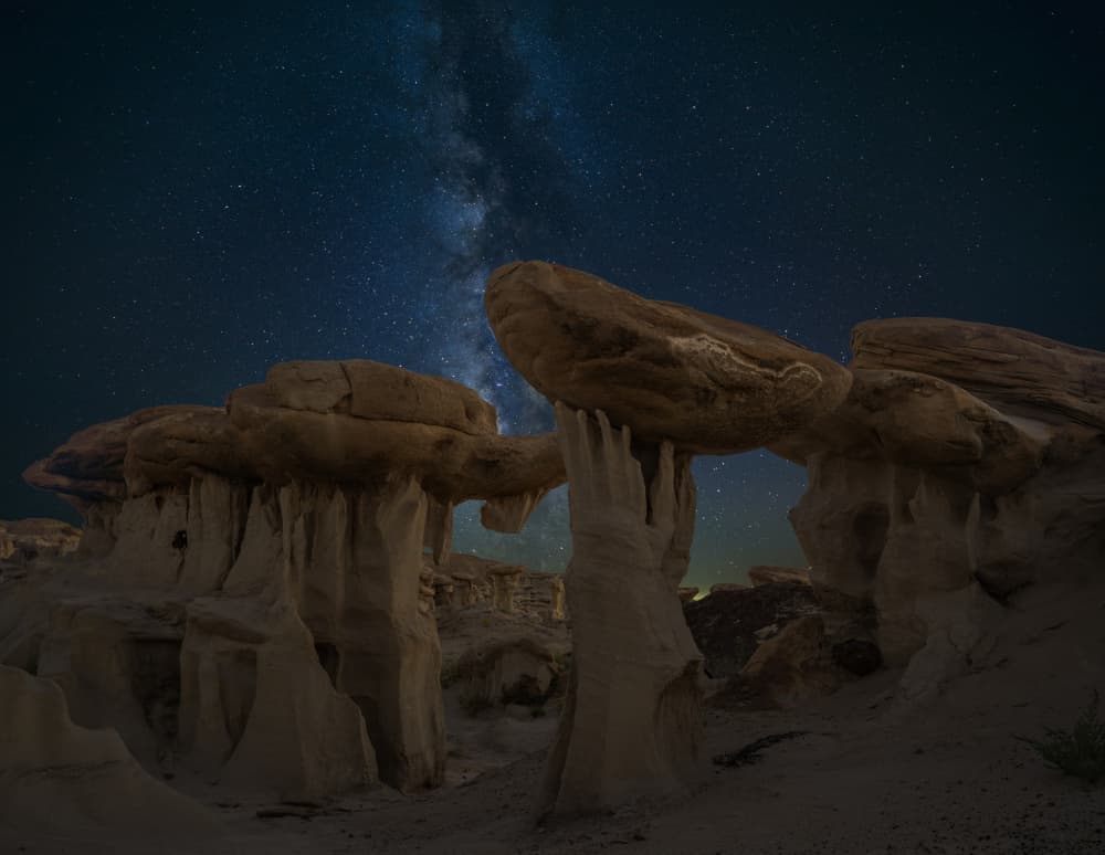 Starry Desert Sculptures by Siyu_Wei APA — canvas wall art