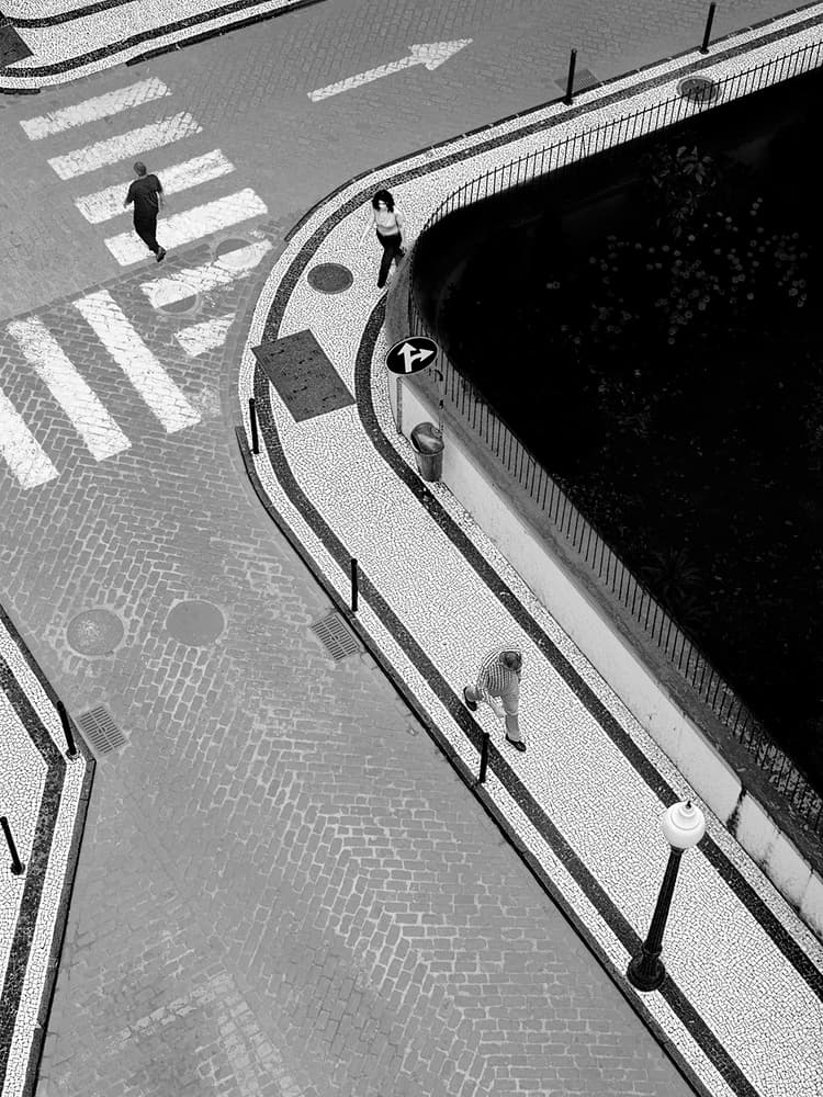 Overhead City Street Patterns by Paulo Abrantes — canvas wall art