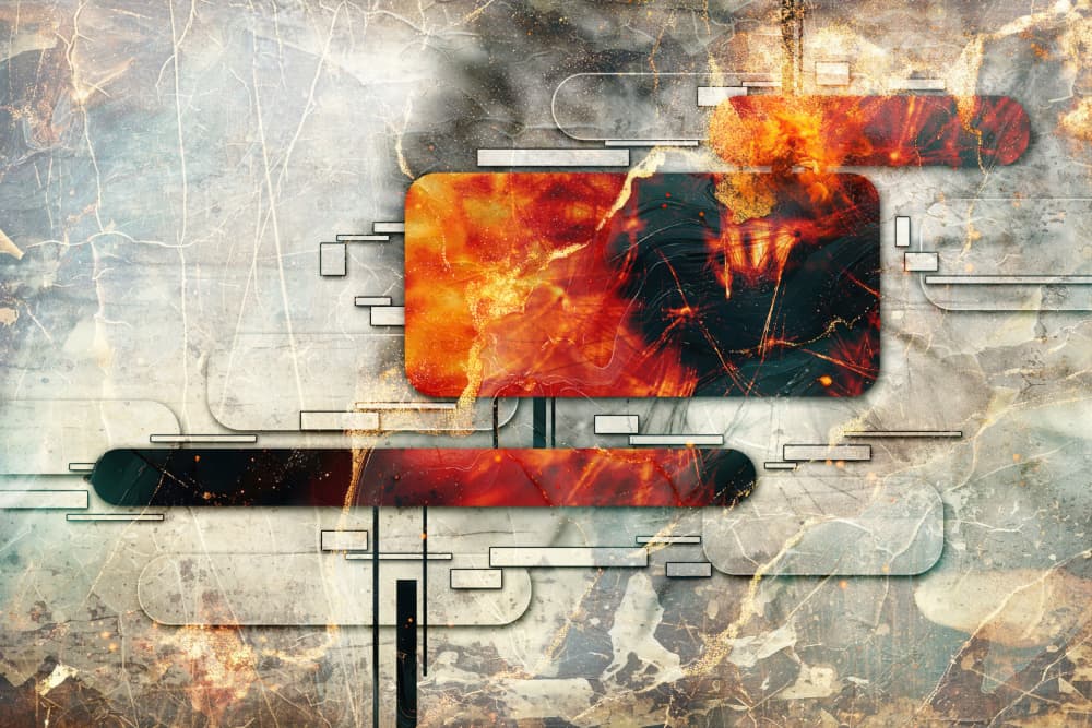 Molten Lava Circuits by Rafal Kulik — canvas wall art