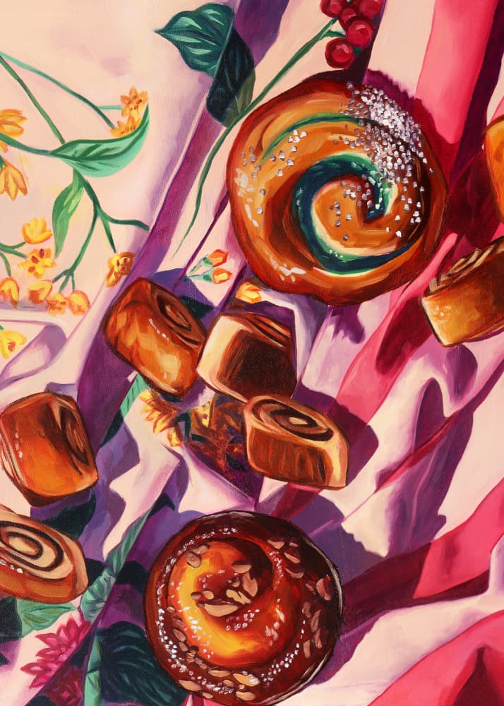 Sweet Buns and Berries by Anna Zdanowicz — canvas wall art