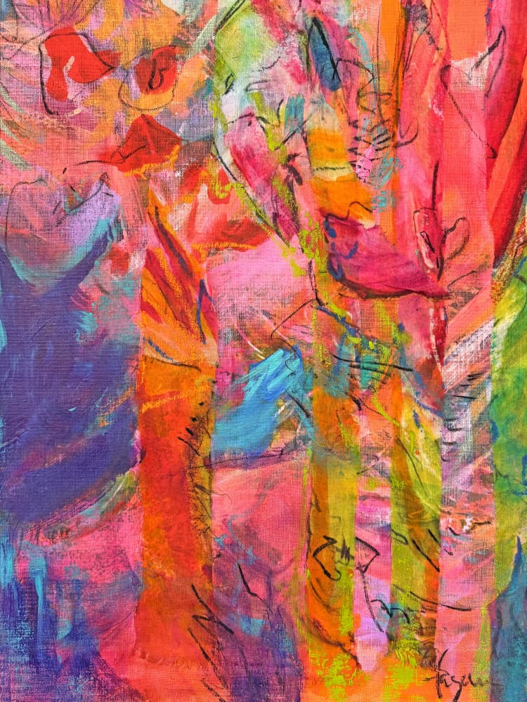 Vibrant Abstract Energy by Dorothy Fagan — canvas wall art