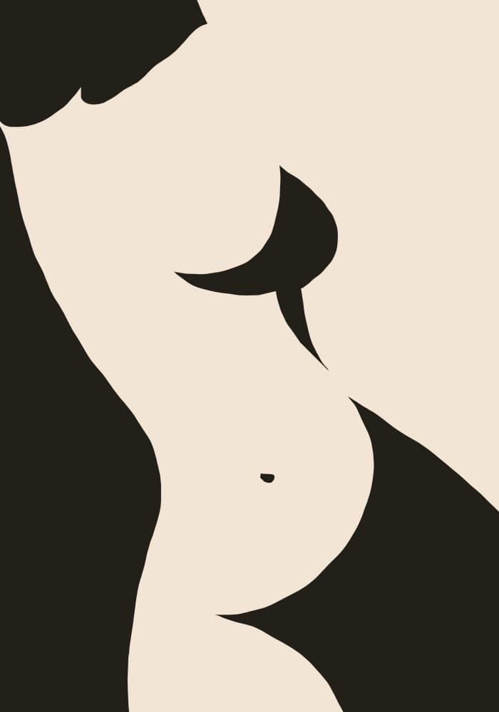 Elegant Female Form by Little Dean — canvas wall art