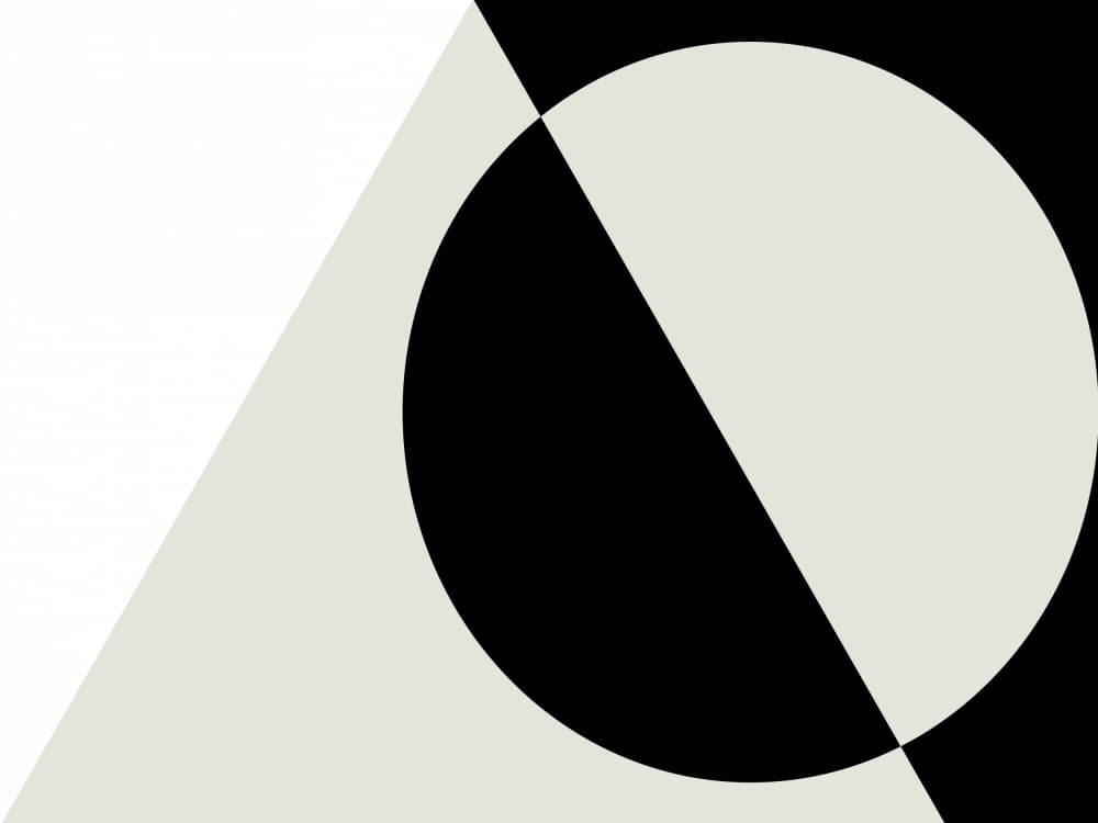 Monochrome Geometric Balance by Nilesh Kulkarni — canvas wall art