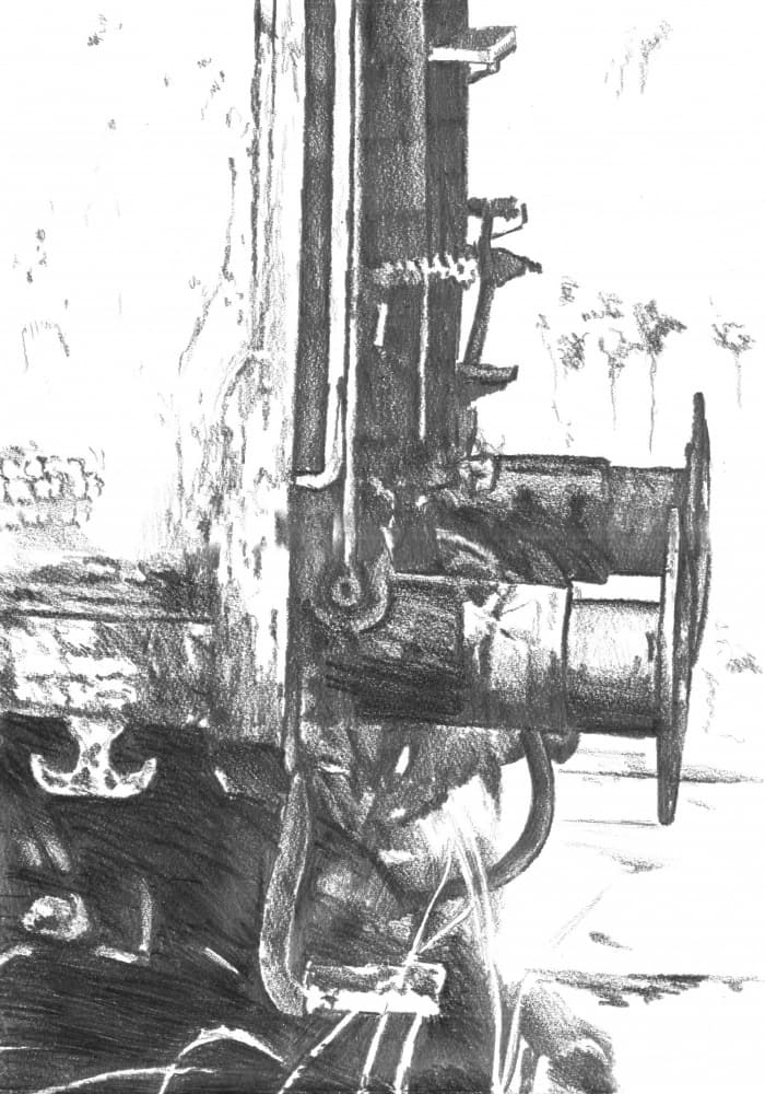 Gritty Industrial Gears by Kulik — canvas wall art