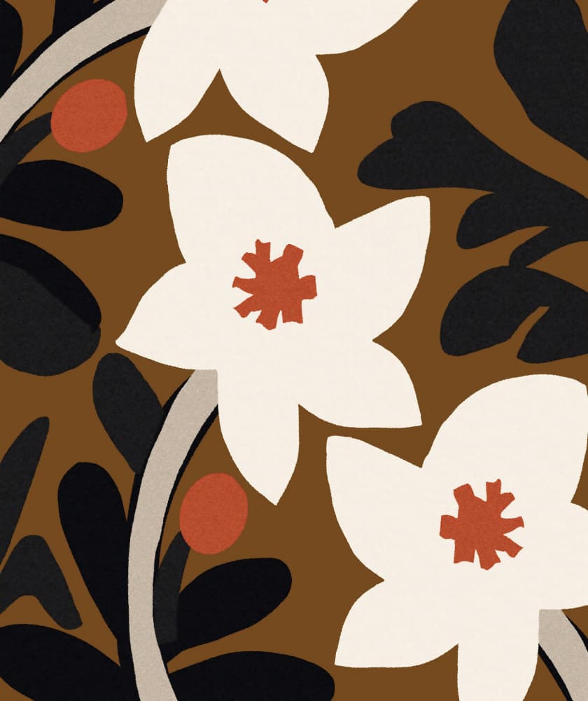 Earthy Floral Design by Josie George — canvas wall art
