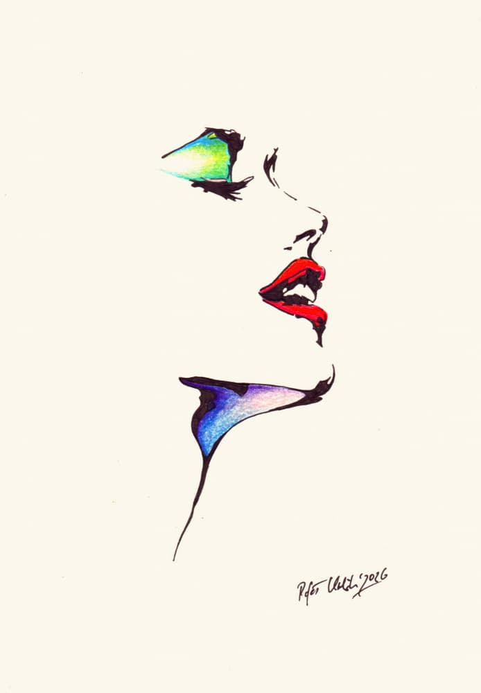 Vibrant Beauty Profile by Rafal Kulik — canvas wall art