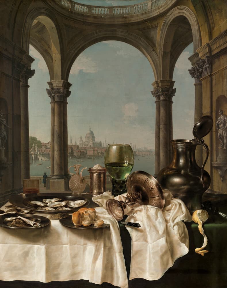 Venetian Feast Still Life by Marja van den Hurk — canvas wall art
