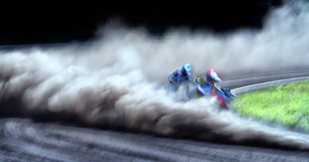 Racing Through Dust by Lou Urlings — canvas wall art