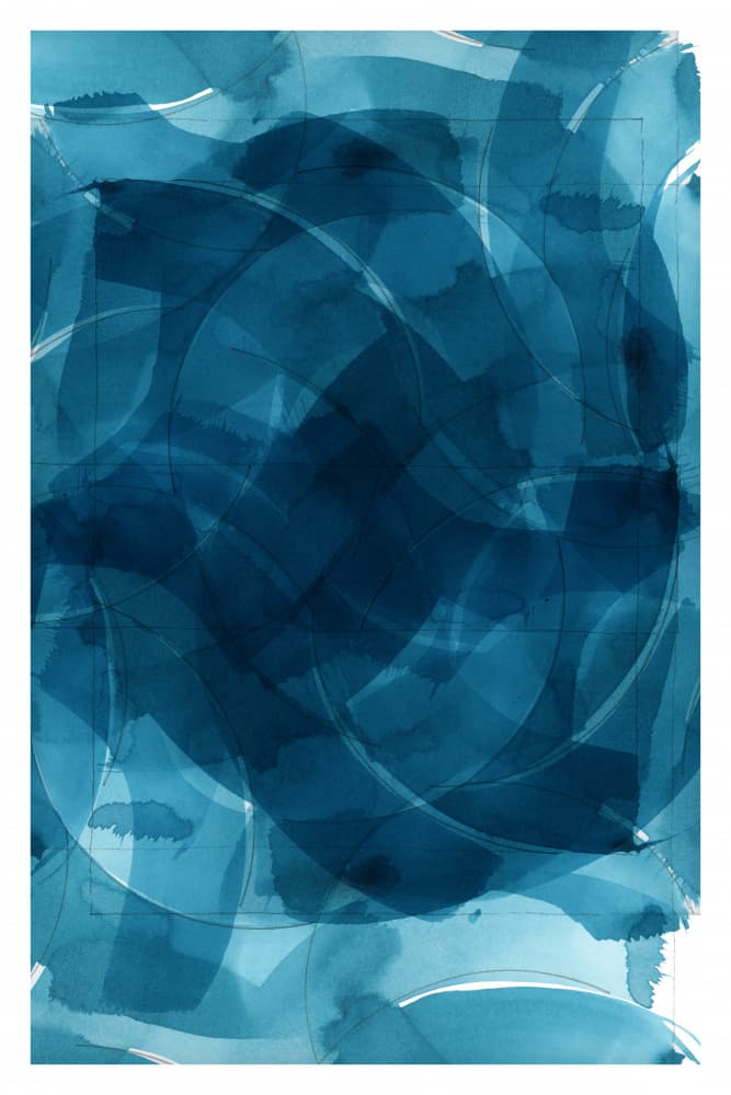 Deep Blue Currents by cartissi — canvas wall art