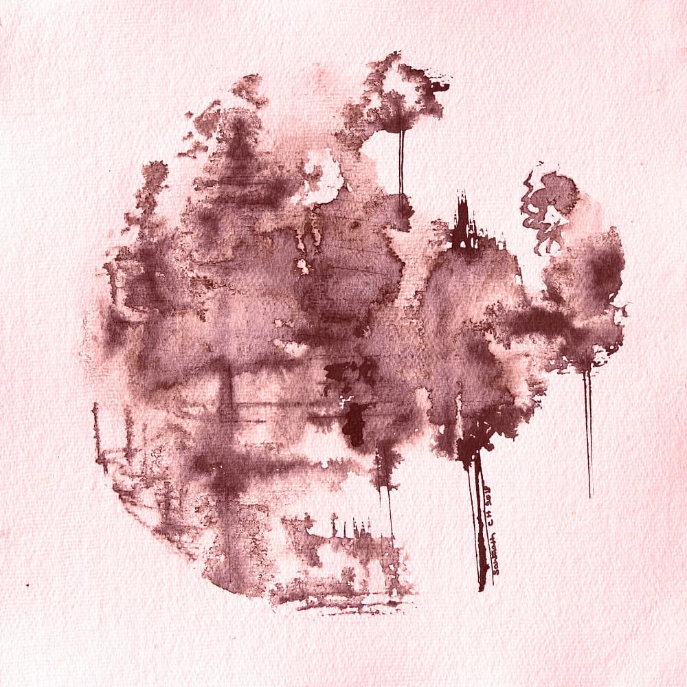 Misty Forest Abstract by Santhosh ch — canvas wall art