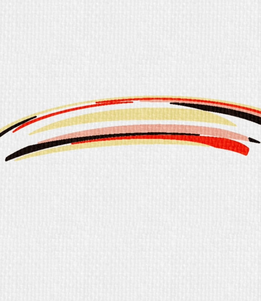 Vibrant Curved Lines by Temitope Ogunwale — canvas wall art