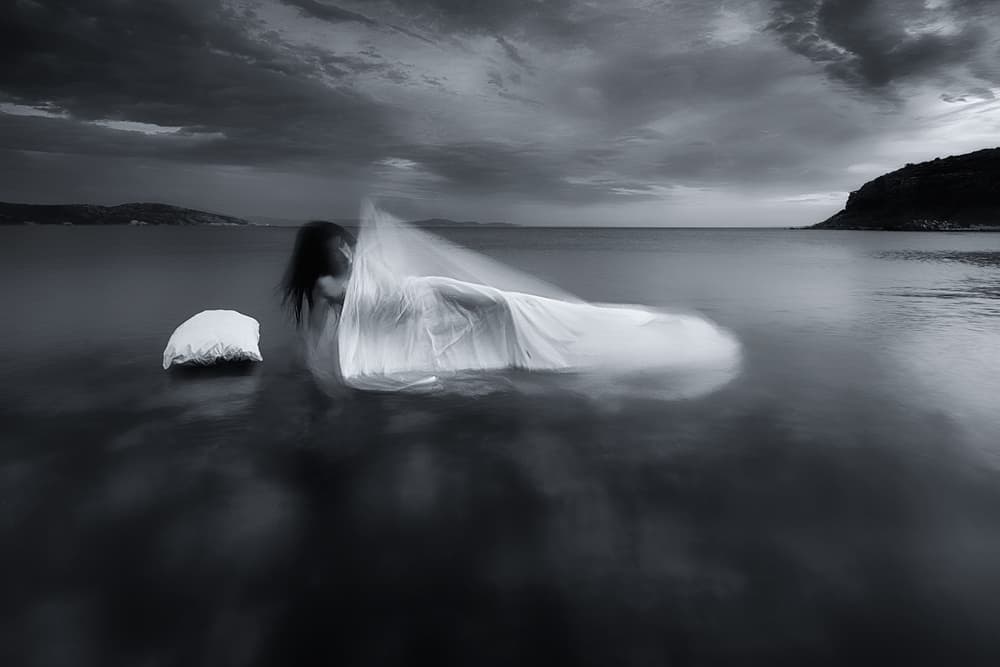 Ethereal Woman Floating by Maria Kaimaki — canvas wall art