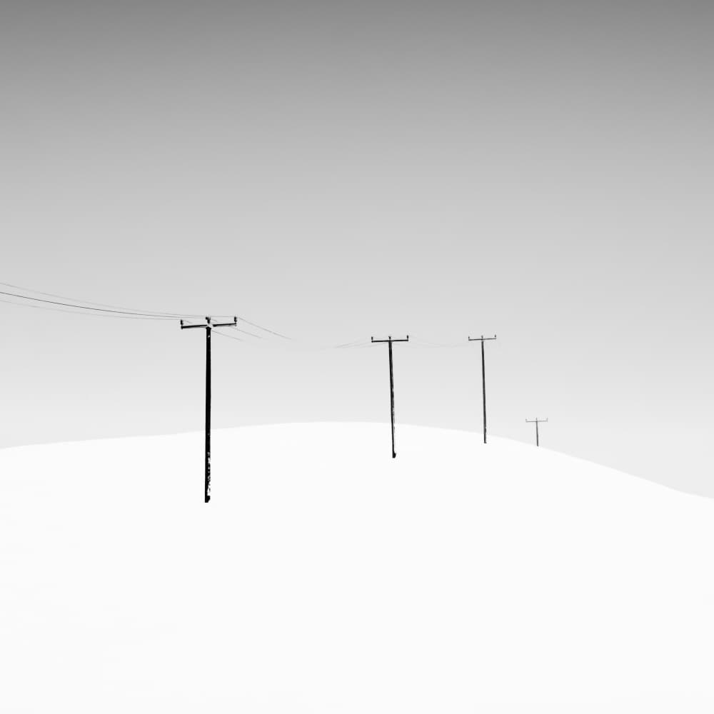 Minimal Winter Poles by Alexej Schulz — canvas wall art