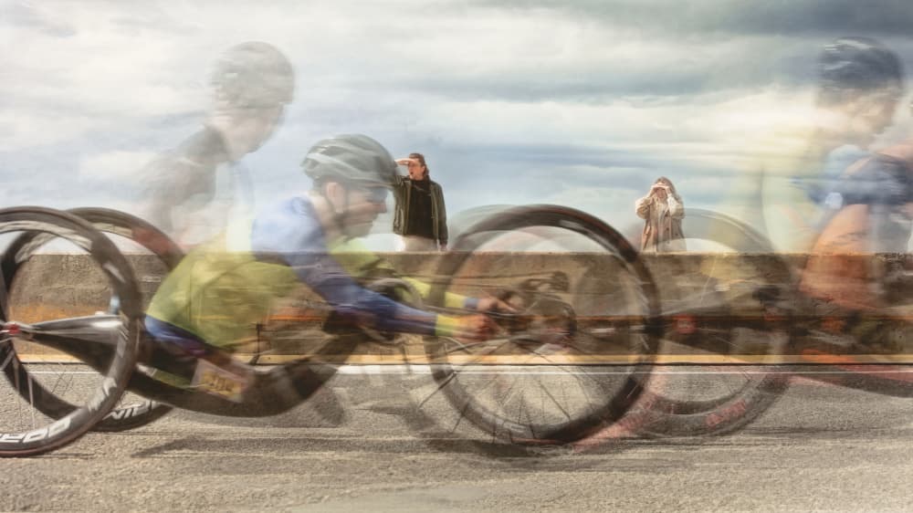 Racing Handcyclist Blur by Bruno Flour — canvas wall art