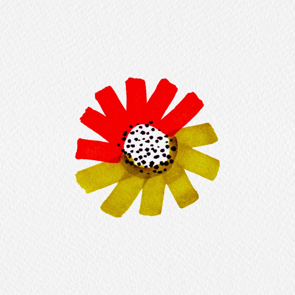 Colorful Abstract Flower by Michele Channell — canvas wall art