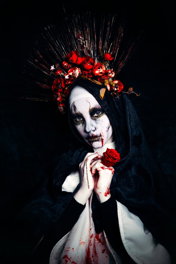 Bloody Gothic Nun by Ruslan Bolgov — canvas wall art
