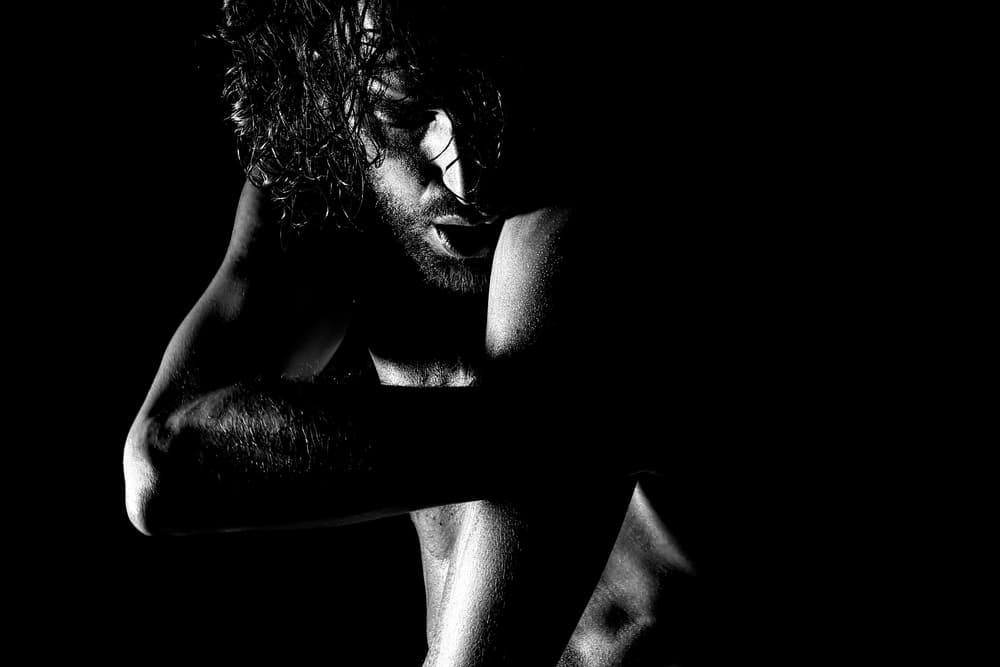 Intense Male Portrait by Paulo Medeiros — canvas wall art