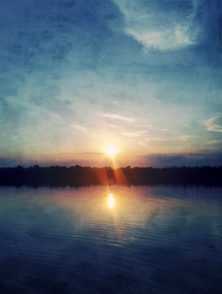 Golden Lake Sunset by Angelo Cerantola — canvas wall art